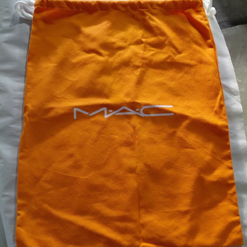 MAC Cosmetics Orange Drawstring Bag - Picture 2 of 5